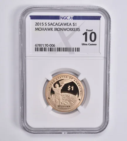 2015-S Sacagawea $1 Mohawk Ironworkers Proof 10 UCAM NGC X NGCX