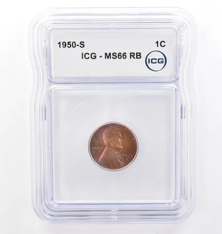 1950-S Lincoln Wheat Cent MS66 RB ICG Beautiful Tone *7702