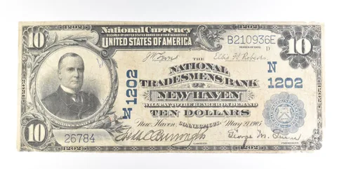 1902 $10 New Haven CT National Currency Note Large Note CH 1202 a0220