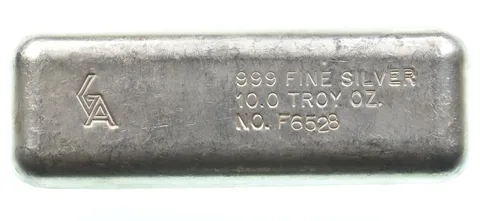 10 Troy Oz Silver Bar GA *5091