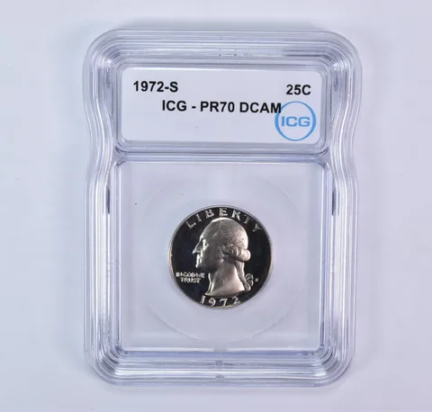 1972-S Washington Quarter PR70 DCAM ICG