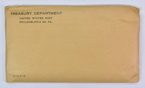 1956 Proof Set in Unopened SEALED Original Envelope & Flatpack (5 Coins)