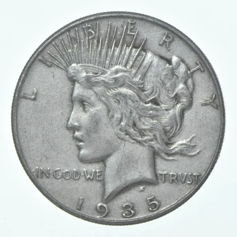 (1) XF 1935 (P) Peace Silver Dollar 90% - Extra Fine - Philadelphia Mint