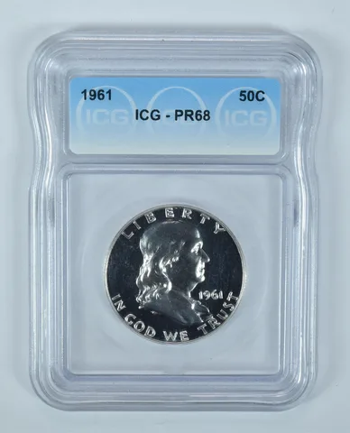 1961 Franklin Half Dollar PR68 ICG
