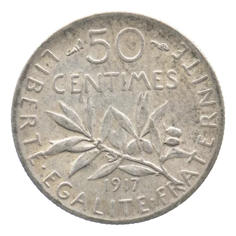 1917 France 50 Centimes a6450