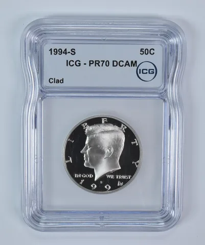 1994-S Kennedy Half Dollar CLAD PR70 DCAM ICG