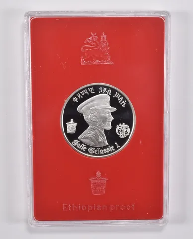 1972 Ethiopia 5 Birr 80th Haile Selassie Ethiopian Silver Proof 0.80 Oz