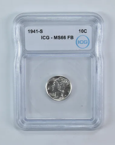 1941-S Mercury Dime MS66 FB ICG