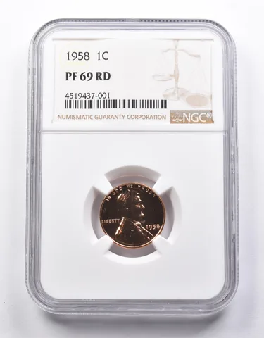 PF69 RD 1958 Lincoln Wheat Cent NGC *6774