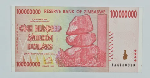 2008 Zimbabwe 100 Million Dollars Reserve Note