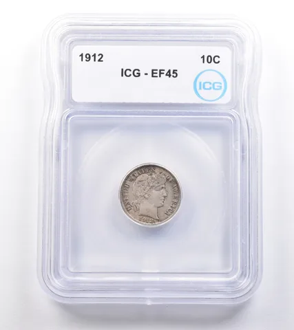 1912 Barber Dime EF45 ICG *4886