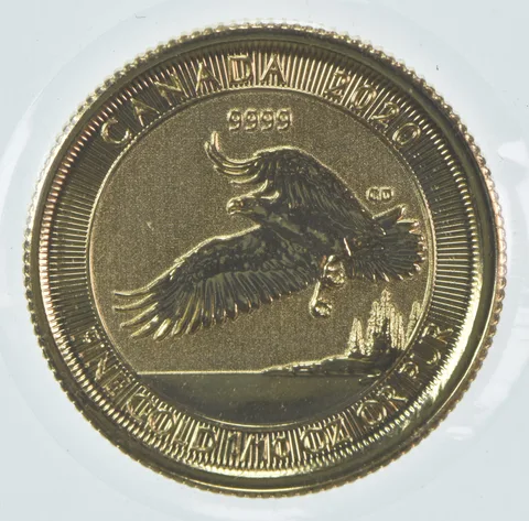 2020 Canada 5 Dollar Gold Red-Tailed Hawk 1/10 Oz .999 Gold