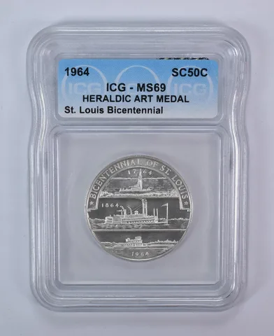 1964 So Called Half Dollar St. Louis Bicentennial MS69 ICG