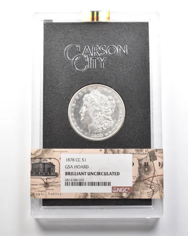 1878-CC Morgan Silver Dollar GSA Hoard BU NGC a1758