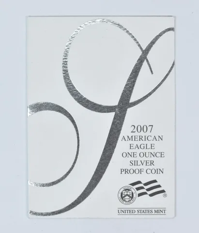 COA 2007-W American Silver Eagle Proof