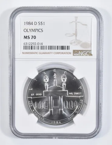 1984-D Olympic LA Olympiad Commemorative Silver Dollar MS70 NGC
