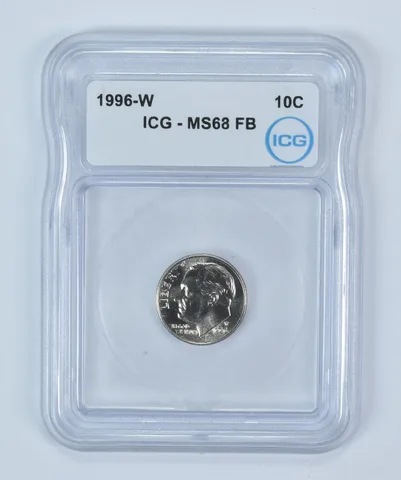 1996-W Roosevelt Dime MS68 FB ICG