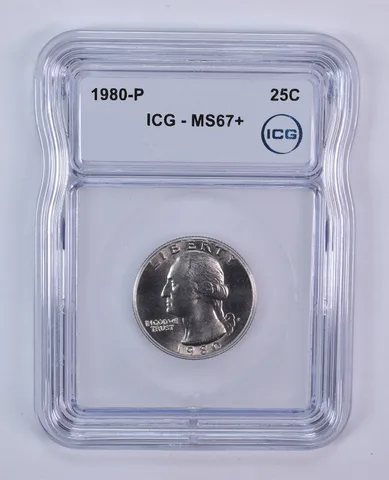 1980-P Washington Quarter MS67+ ICG