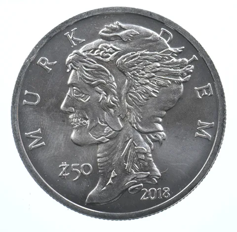 VINTAGE Art Bar/Round 2018 Zombucks Murk Diem 1 Oz. .999 Silver One T Ounce *918