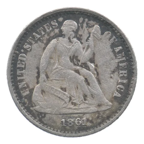 1861 Seated Liberty Half Dime *3958