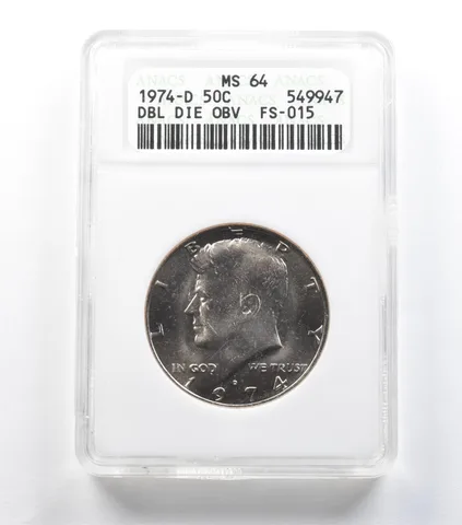 1974-D Kennedy Half Dollar DDO FS-015 MS64 ANACS *1469