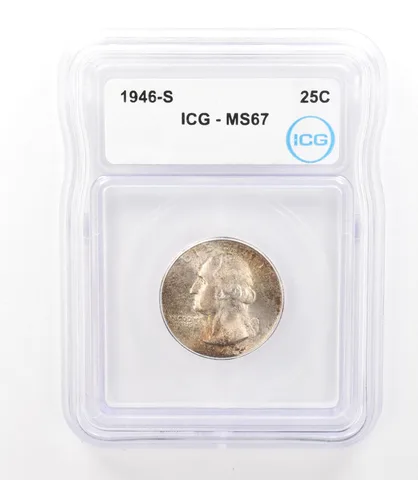 1946-S Washington Quarter MS67 ICG Beautiful Tone *3145