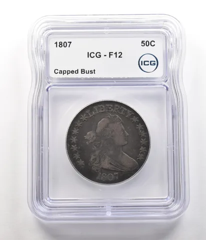 1807 Capped Bust Half Dollar F12 ICG a6777