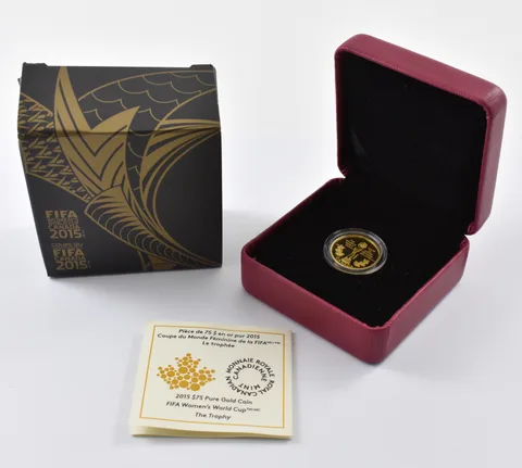 2015 Canada 75 Dollars Gold FIFA Women's World Cup W/ OGP *0426