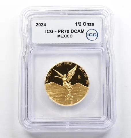 2024 Mo Mexico 1/2 Onza Gold Libertad PR70 DCAM ICG *9437