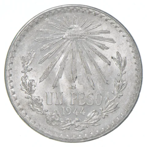 1944 MO Mexico 1 Peso Silver BU
