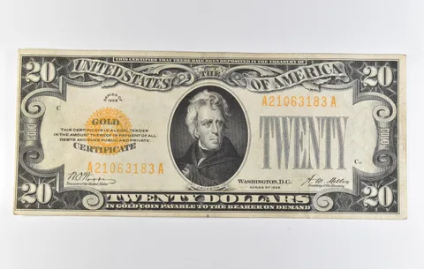 1928 $20 Gold Certificate Yellow Seal *4137