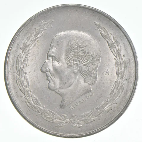 1953 Mo Mexico 5 Pesos Silver Hidalgo Bicentennial BU