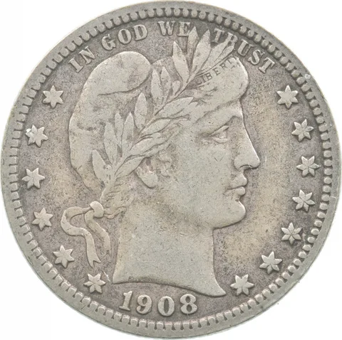 1908 Barber Quarter *3457