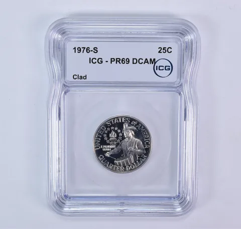 1976-S Washington Quarter CLAD PR69 DCAM ICG