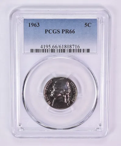1963 Jefferson Nickel PR66 PCGS Beautiful Tone *1124