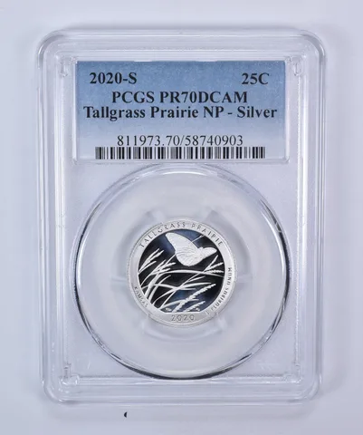 2020-S Washington Quarter ATB Silver Tallgrass Prairie PR70 DCAM PCGS