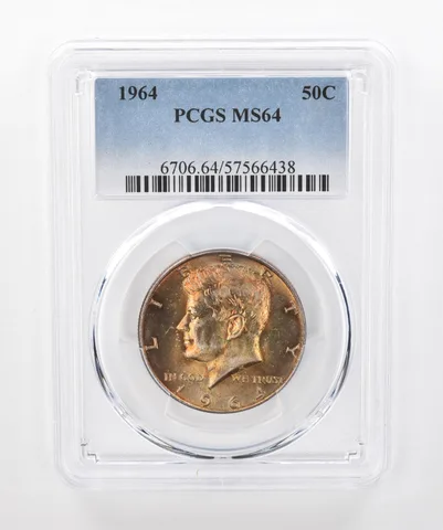 1964 Kennedy Half Dollar MS64 PCGS Beautiful Tone a1368