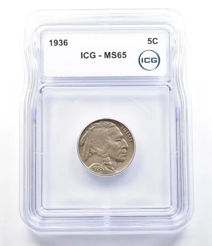 1936 Indian Head Buffalo Nickel MS65 ICG a6953