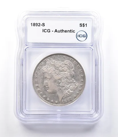 1892-S Morgan Silver Dollar Authentic ICG *2885
