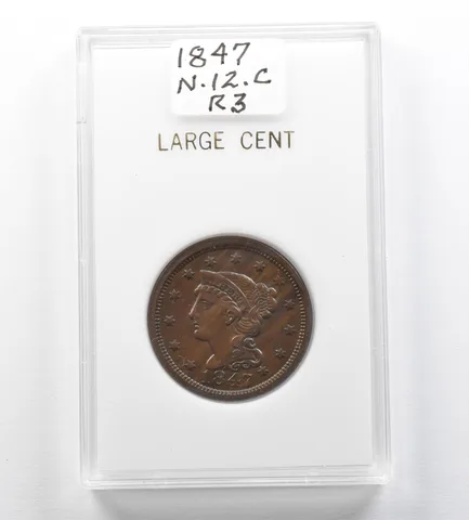 1847 Braided Hair Large Cent N-12.C R3 LDS CUD a3436