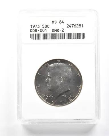 1973 Kennedy Half Dollar DDR-001 DMR-2 MS64 ANACS *2011