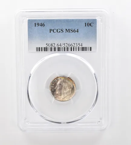 1946 Roosevelt Dime MS64 PCGS Beautiful Tone a1032