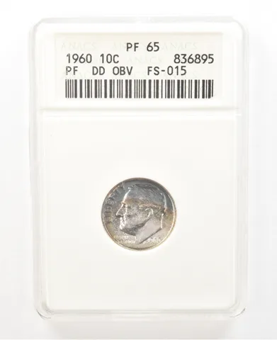 1960 Roosevelt Dime DDO FS-015 PF65 ANACS Beautiful Tone *2326
