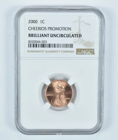2000 Lincoln Memorial Cent Cheerios Promotion BU NGC Brown Label