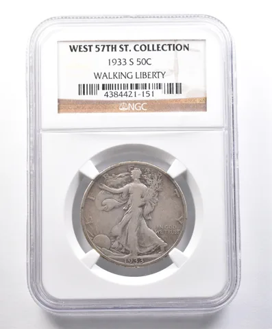 1933-S Walking Liberty Half Dollar West 57th St Collection NGC *4114