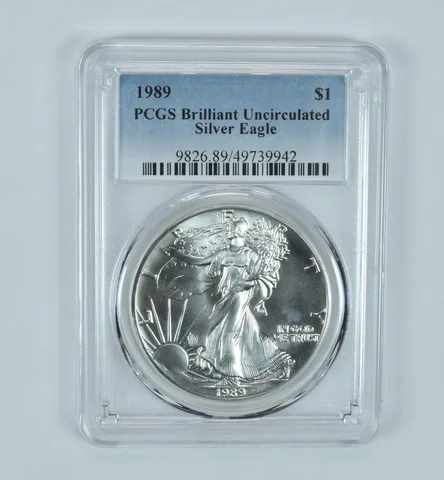1989 American Silver Eagle BU PCGS Blue Label