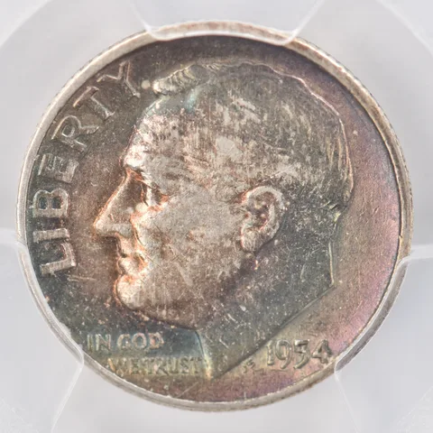 1954 Roosevelt Dime XF45 PCGS Beautiful Tone *0766