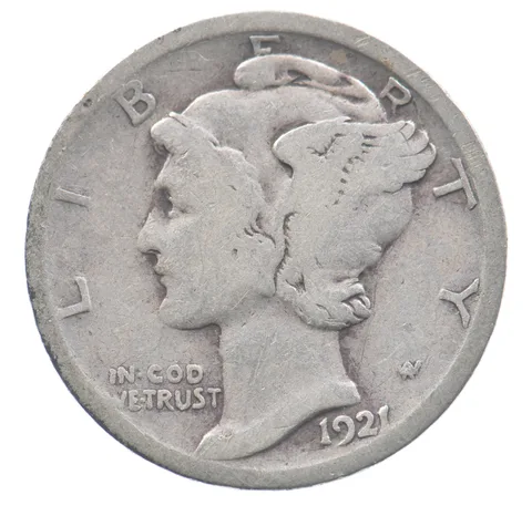 1921 Mercury Dime *8876