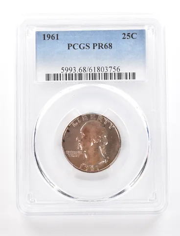 1961 Washington Quarter PR68 PCGS Beautiful Tone *3429