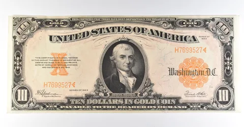 1922 $10 Gold Certificate Large Note Yellow Seal *8339